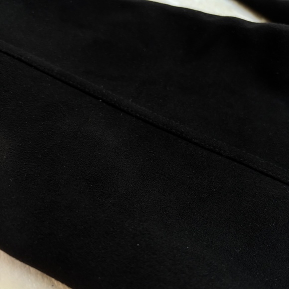 T BY TAHARI Black Pull On Black Faux Suede Pants Size S - Picture 10 of 12